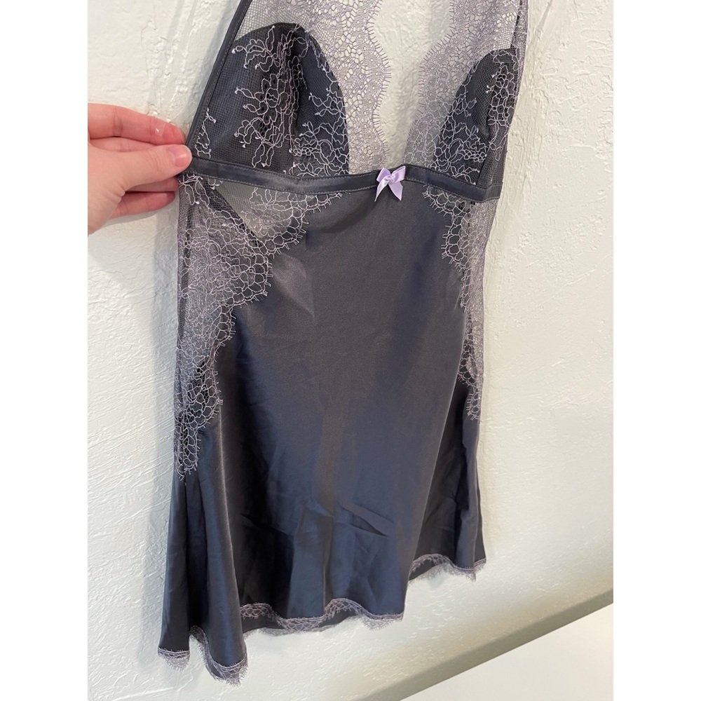 Victoria’s Secret satin lace halter slip